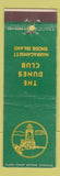 Matchbook Cover - Dunes Club Narragansett RI