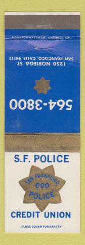 Matchbook Cover - San Francisco CA Police Credit Union