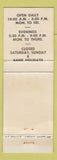 Matchbook Cover - San Francisco CA Police Credit Union