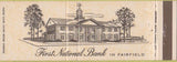 Matchbook Cover - First National Bank Fairfield IA