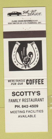 Matchbook Cover - Scotty's Family Restaurant Canada