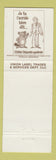 Matchbook Cover - Union Label Products Canada Beaver