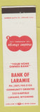 Matchbook Cover - Bank of Laramie WY