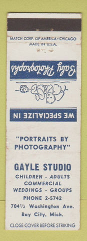 Matchbook Cover - Gayle Studio Photography Bay City MI