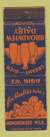 Matchbook Cover - Broadview Dairy Milk WORN