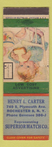 Matchbook Cover - Henry Carter Superior Match Rochester NY