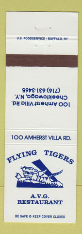 Matchbook Cover - Flying Tigers AVG Restaurant Cheektowaga NY