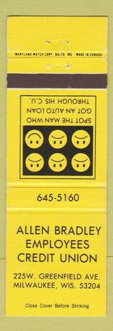 Matchbook Cover - Allen Bradley Employees Credit Union Milwaukee WI