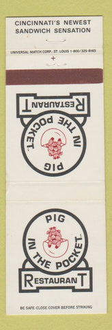 Matchbook Cover - Pig in the Pocket Restaurant Cincinnati OH