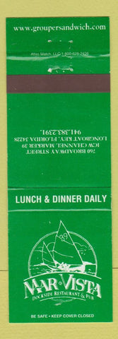 Matchbook Cover - Mar Vista Dockside Restaurant Pub Longboat Key FL