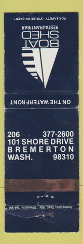 Matchbook Cover - Boat Shed Restaurant Bar Bremerton WA WEAR