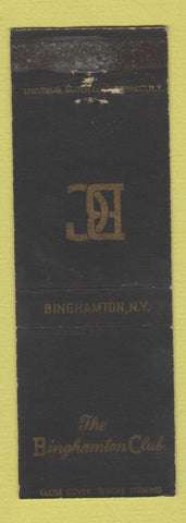 Matchbook Cover - The Binghamton Club NY WORN