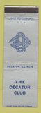 Matchbook Cover - Decatur Club IL