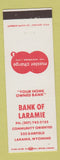 Matchbook Cover - Bank of Laramie WY Master Charge