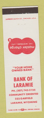 Matchbook Cover - Bank of Laramie WY Master Charge