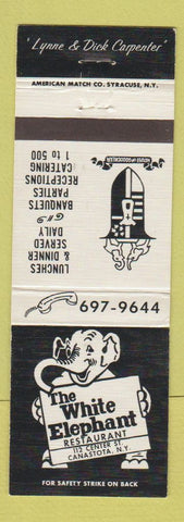 Matchbook Cover - White Elephant Restaurant Canastota NY