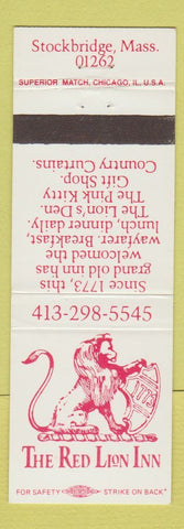 Matchbook Cover - The Red Lion Inn Stockbridge MA