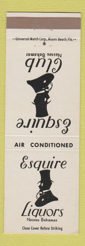 Matchbook Cover - Esquire Liquors Nassau Bahamas