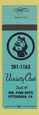 Matchbook Cover - Variety Club Pittsburgh PA