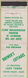 Matchbook Cover - Brewer's Cottages Tahoe Valley CA