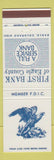Matchbook Cover - First Bank of Eagle County Colorado