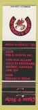 Matchbook Cover - Club Fer A Cheval Ville De Brossard QC