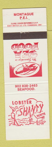 Matchbook Cover - Lobster Shanty Seafood Montague PEI PE