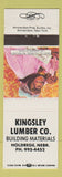 Matchbook Cover - Kingsley Lumber Holdrege NE monkey