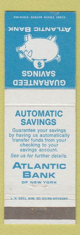 Matchbook Cover - Atlantic Bank of New York City NY