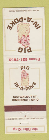 Matchbook Cover - Pig in a Poke Cincinnati OH Ribs