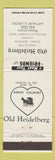 Matchbook Cover - Old Heidelberg Arthur IL restaurant