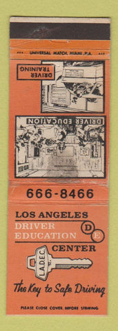 Matchbook Cover - Los Angeles CA Drivers Education Center WORN