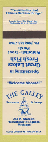 Matchbook Cover - The Galley St Ignace MI