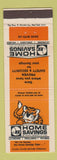 Matchbook Cover - Home Savings and Loan La Crosse Onalaska Holmen WI Tiger