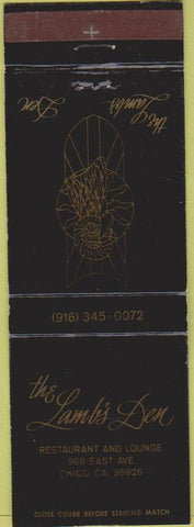 Matchbook Cover - Lamb's Den Chico CA