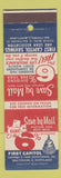 Matchbook Cover - First Capitol Savings and Loan Baltimore MD