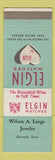 Matchbook Cover - Elgin Watches Wilson Lange Jewelry Decorah IA