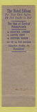 Matchbook Cover - Hotel Edison Sunbury PA
