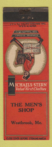 Matchbook Cover - Michaels Stern Men's Clothes Westbrook ME WEAR