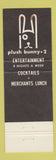 Matchbook Cover - Plush Bunny 2 Pico Rivera CA