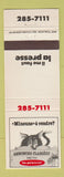 Matchbook Cover - Classified Ads newspaper QC