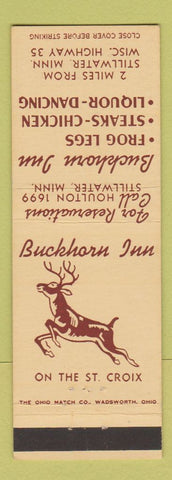 Matchbook Cover - Buckhorn Inn Stillwater MN
