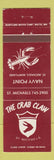 Matchbook Cover - The Crab Claw St Michels MD WEAR