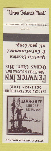 Matchbook Cover - Lookout Lounge Fenwick Inn Ocean City MD