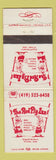 Matchbook Cover - The Red Pig Inn Ottawa OH