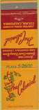 Matchbook Cover - The Colonial Colma CA