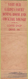 Matchbook Cover - The Colonial Colma CA