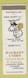 Matchbook Cover - Hackley Union Bank Montague Muskegon Heights MI piggy bank