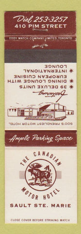 Matchbook Cover - The Canadian Motor Hotel Sault Ste Marie ON WEAR