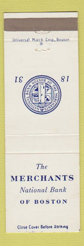 Matchbook Cover - Merchants National Bank Boston MA